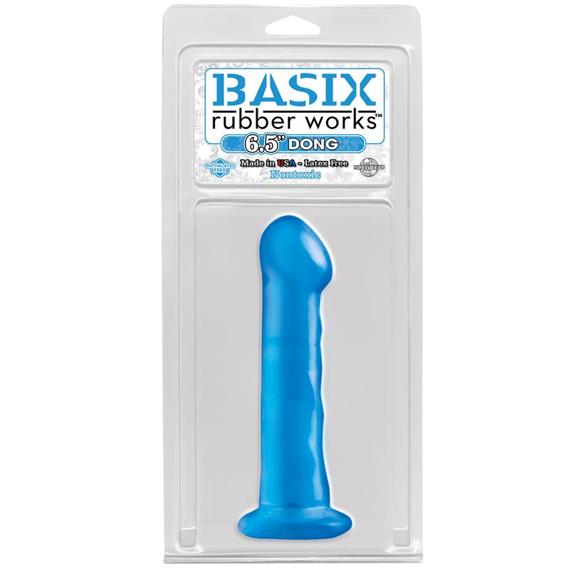 BASIX RUBBER WORKS - DILDO 16,51 CM CON VENTOSA AZUL