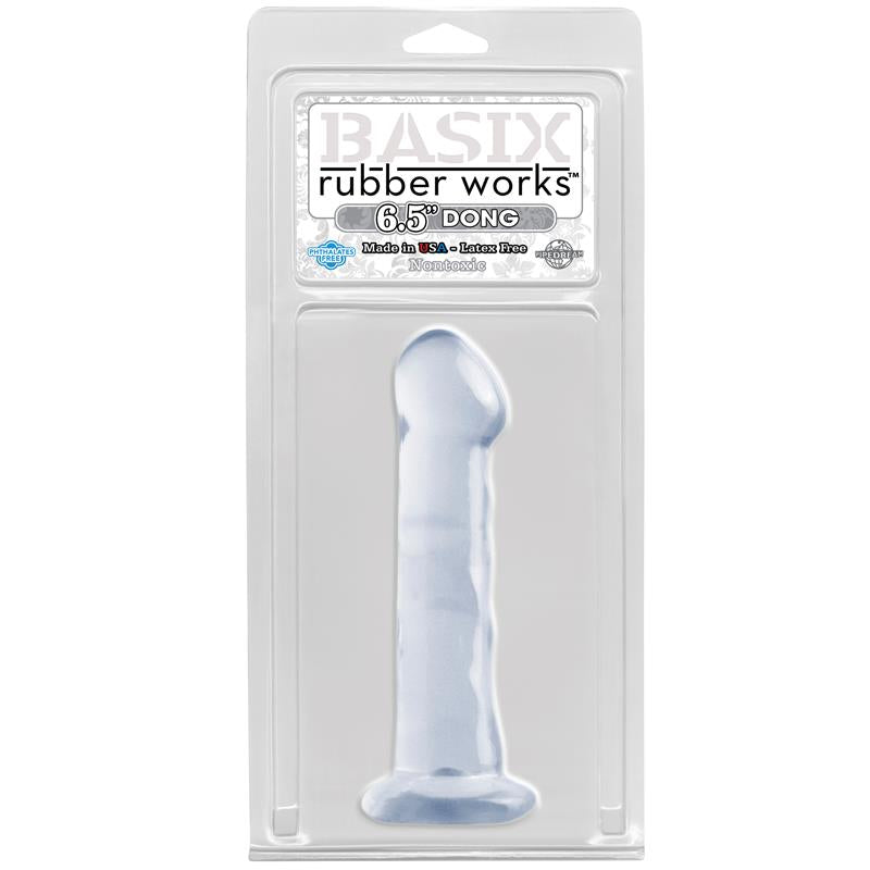 BASIX RUBBER WORKS - DILDO 16,51 CM TRANSPARENTE
