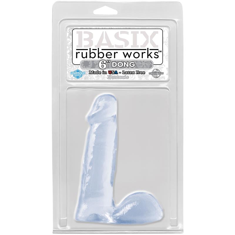 BASIX RUBBER WORKS - DILDO 19,05 CM TRANSPARENTE