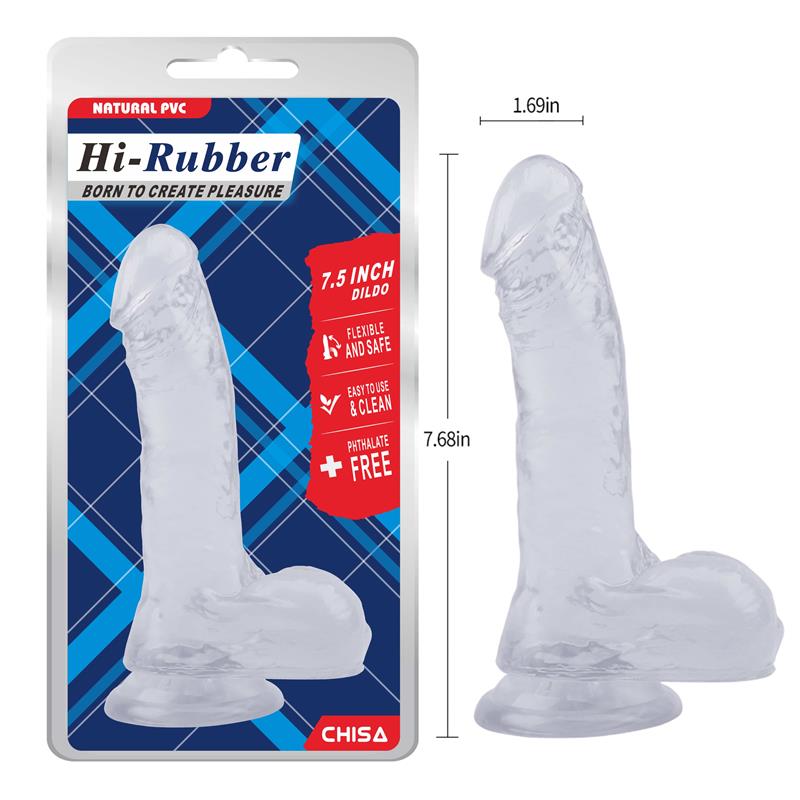 CHISA - DILDO 7.5 - 19.5CM TRANSPARENTE