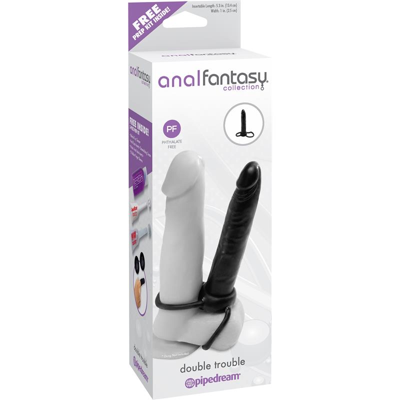 ANAL FANTASY COLLECT. - DILDO ANAL DOUBLE TROUBLE - COLOR NEGRO