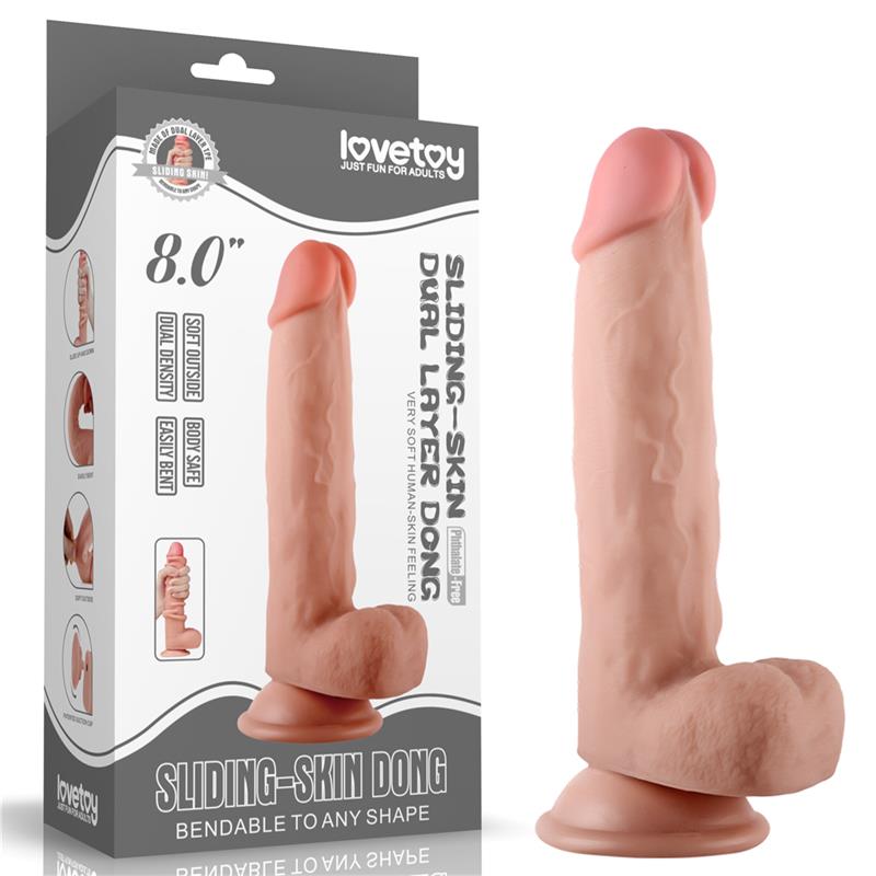 LOVETOY - DILDO CON PIEL RETRACTIL 8
