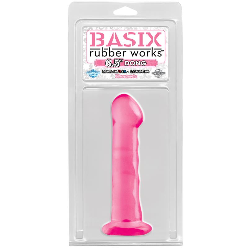 BASIX RUBBER WORKS - DILDO CON VENTOSA 16.51 CM COLOR ROSA