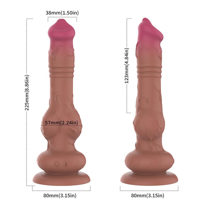 URBAN SKY - DILDO CON VIBRACIÓN Y MOVIMIENTO THRUSTING 22.5 CM