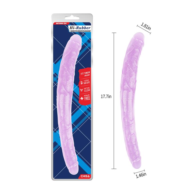 CHISA - DILDO DOBLE 17.8 - 45CM PURPURA