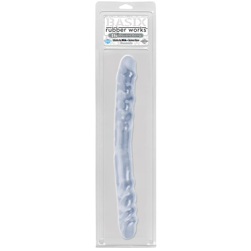 BASIX RUBBER WORKS - DILDO DOBLE 40,6 CM TRANSPARENTE