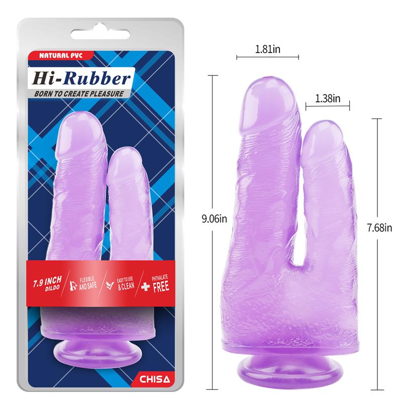 CHISA - DILDO DOBLE 7.9 - 23CM PURPURA