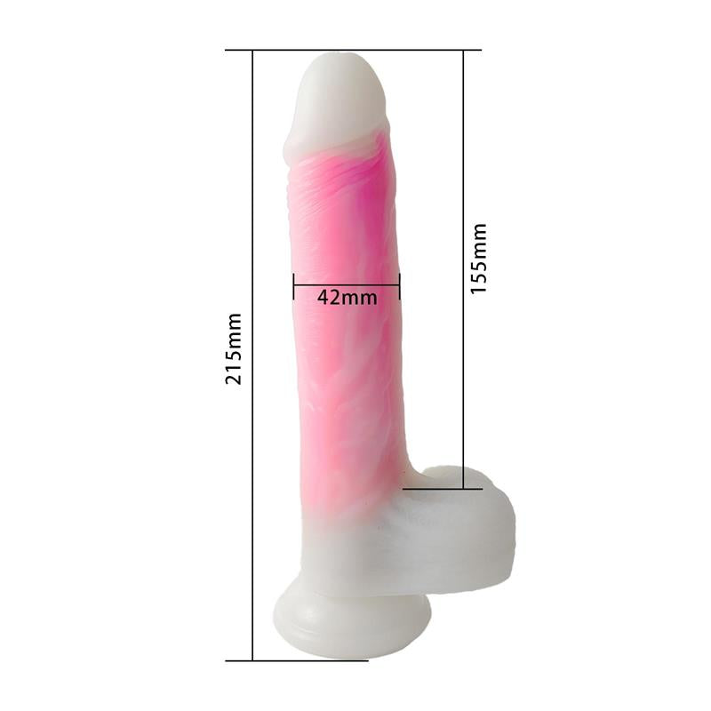 URBAN SKY - DILDO DOBLE CAPA CON VIBRACIÓN, THRUSTING Y CALOR 21.5 CM