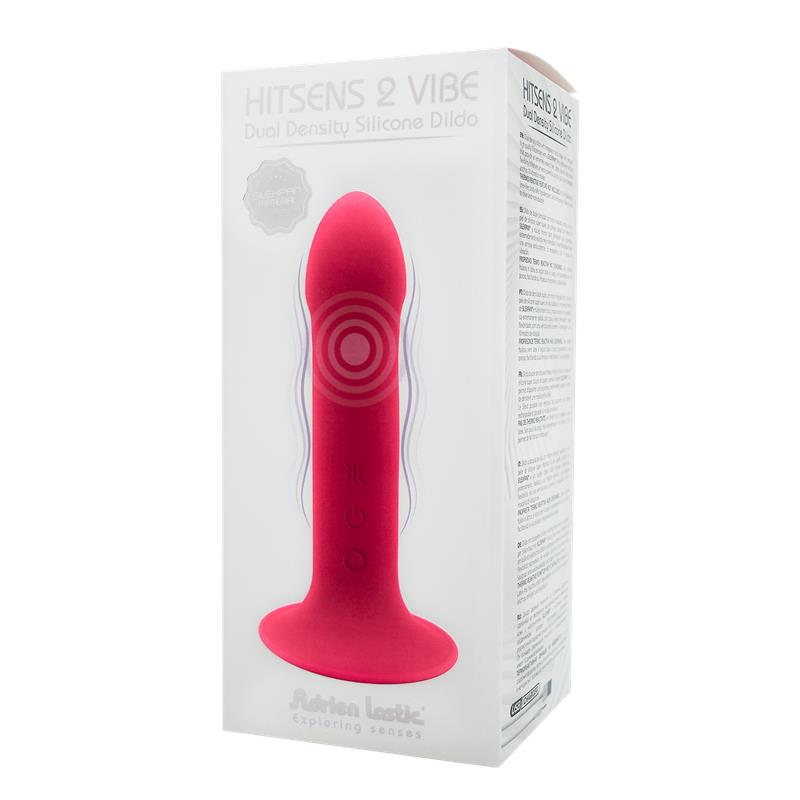 ADRIEN LASTIC - DILDO DOBLE DENSIDAD VIBRACIÓN HITSENS 2 M ROSA
