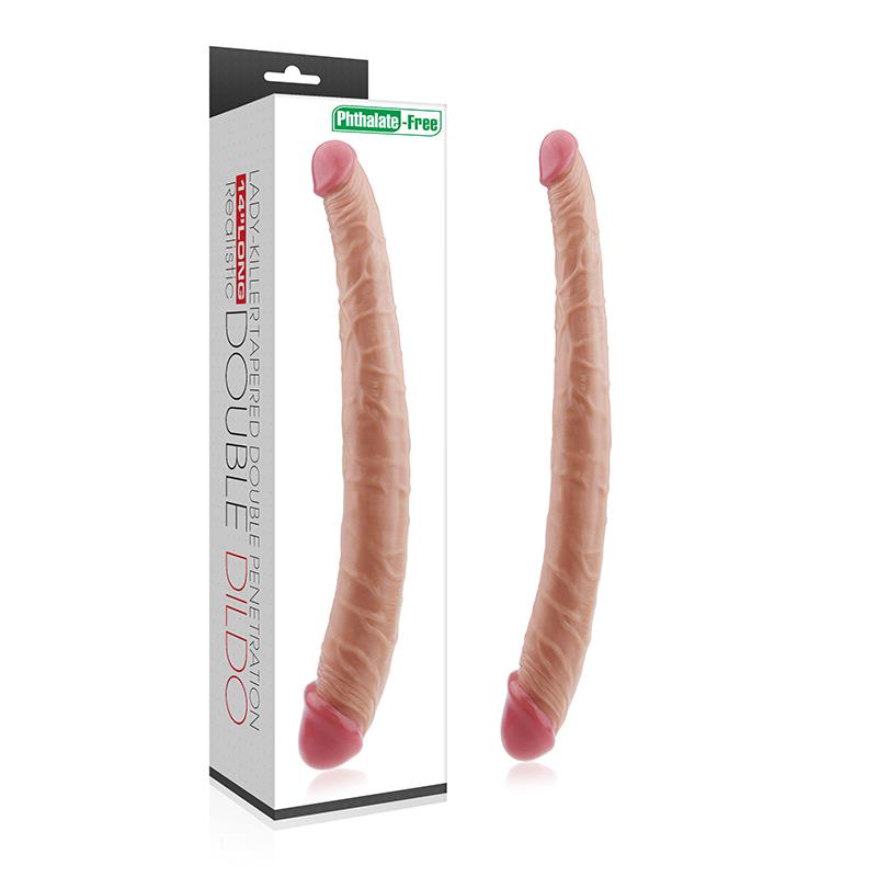 LOVETOY - DILDO DOBLE LADYKILLER 14 NATURAL