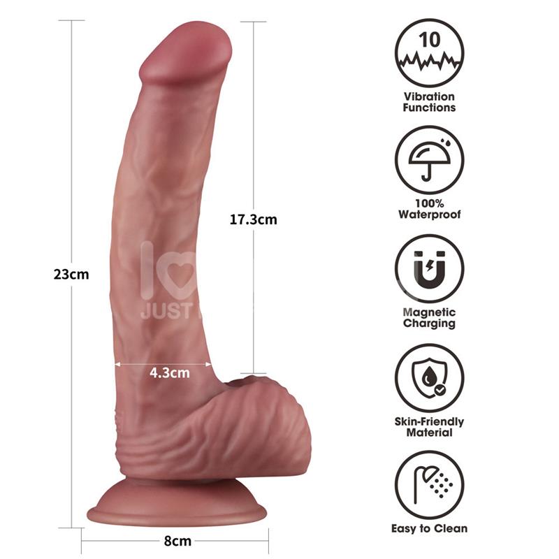LOVETOY - DILDO DUAL DENSITY CON VIBRACIÓN 9
