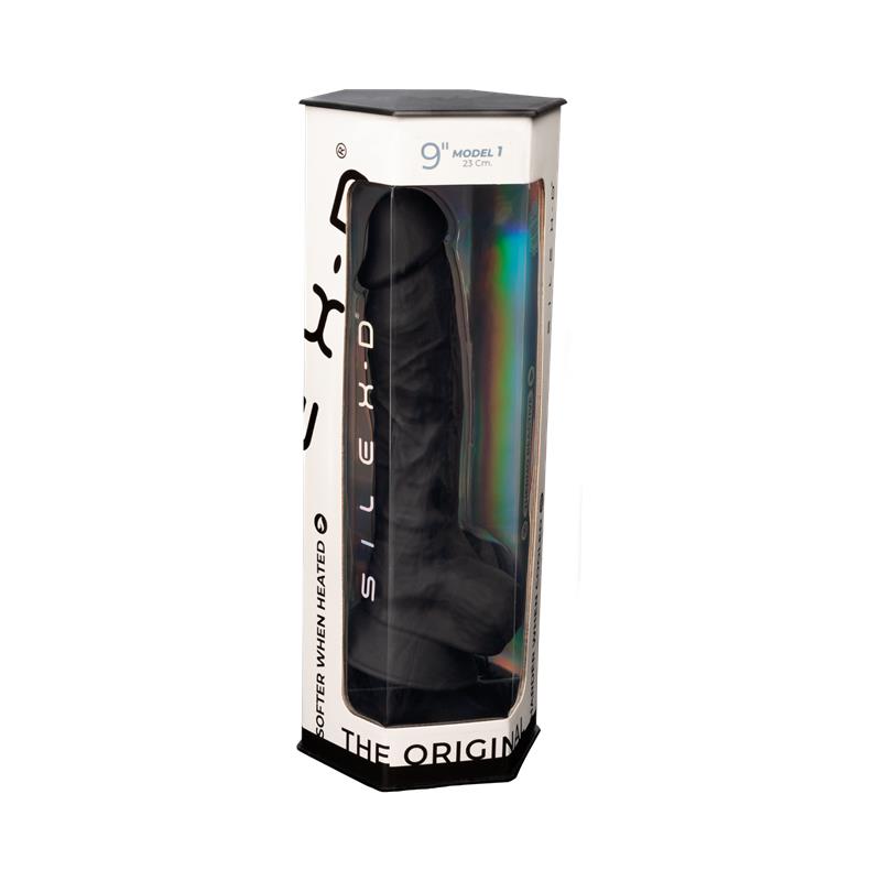 SILEXD - DILDO DUAL DENSITY MOD. 1 - 9 NEGRO