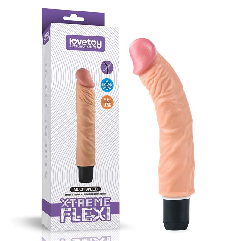 LOVETOY - DILDO FLEXI 9.5 CON VIBRACIÓN NATURAL