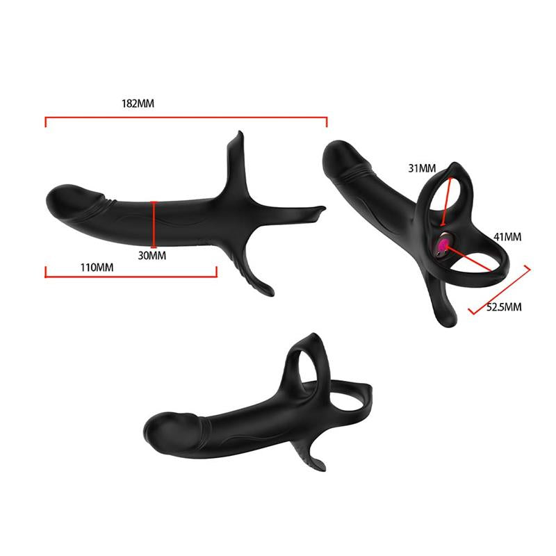 URBAN SKY - DILDO PARA PENETRACIÓN DOBLE CON VIBRACIÓN