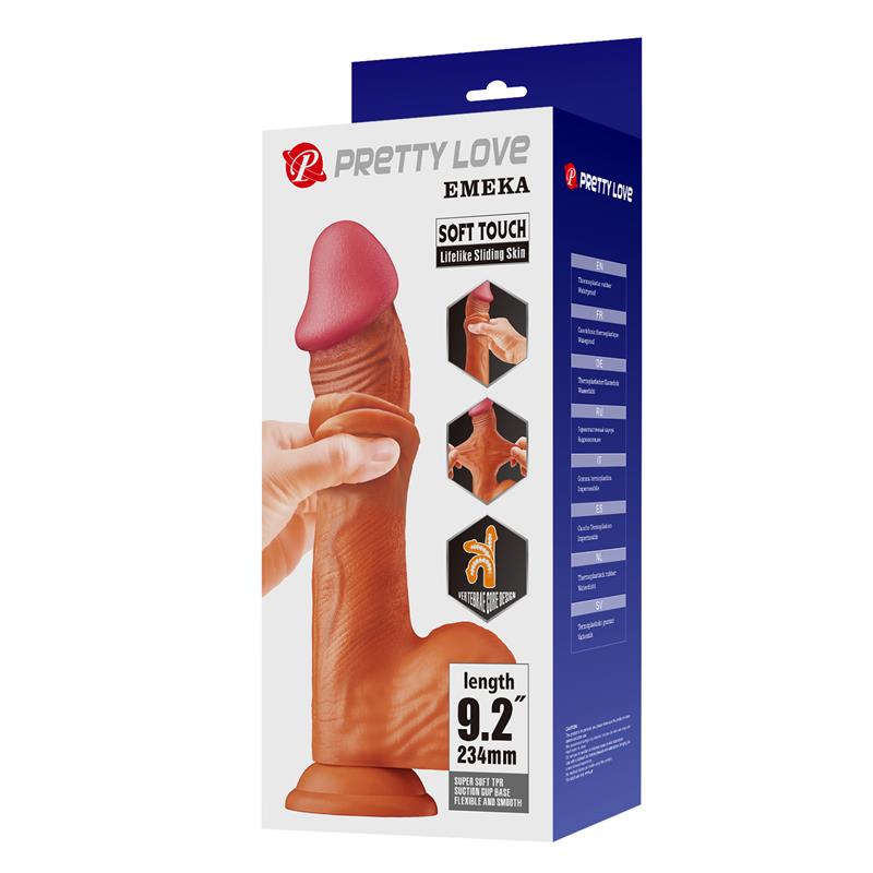 PRETTYLOVE - DILDO REALISTA CON CON PIEL RETRACTIL 9,2