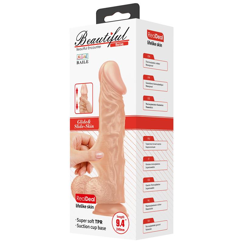 BAILE - DILDO REALISTA CON VENTOSA BURAQ 9.4