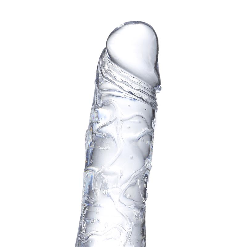 GLAZED - DILDO REALISTA MATERIAL CRISTALINO 19 CM
