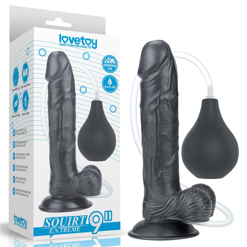 LOVETOY - DILDO SQUIRTING 10 NEGRO
