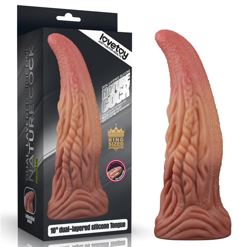 LOVETOY - DILDO TONGUE 10 DUAL LAYER