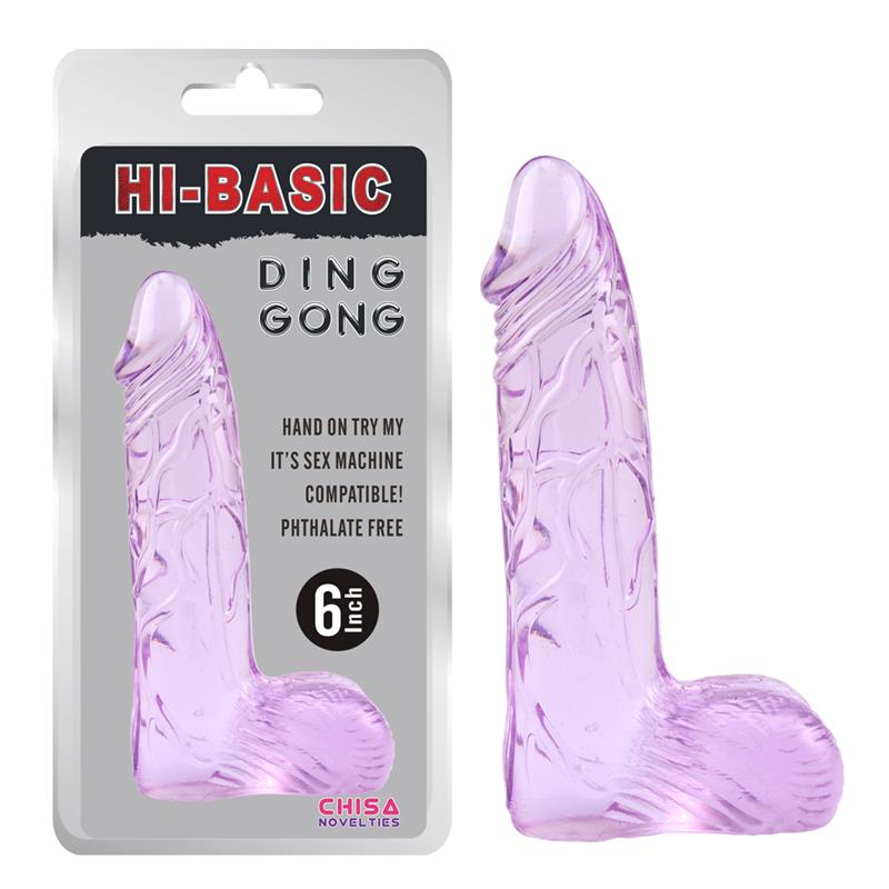 CHISA - DING DONG DILDO 6 - 15.2CM PURPURA