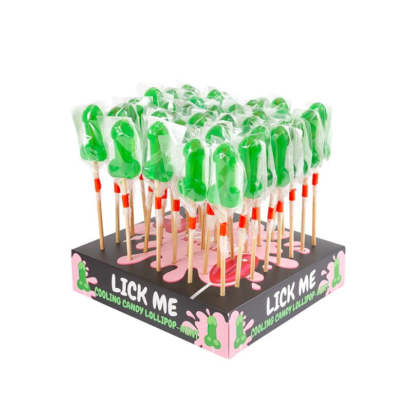 SECRET PLAY - DISPLAY PIRULETAS PENE MENTA EFECTO FRÍO 40 PCS.