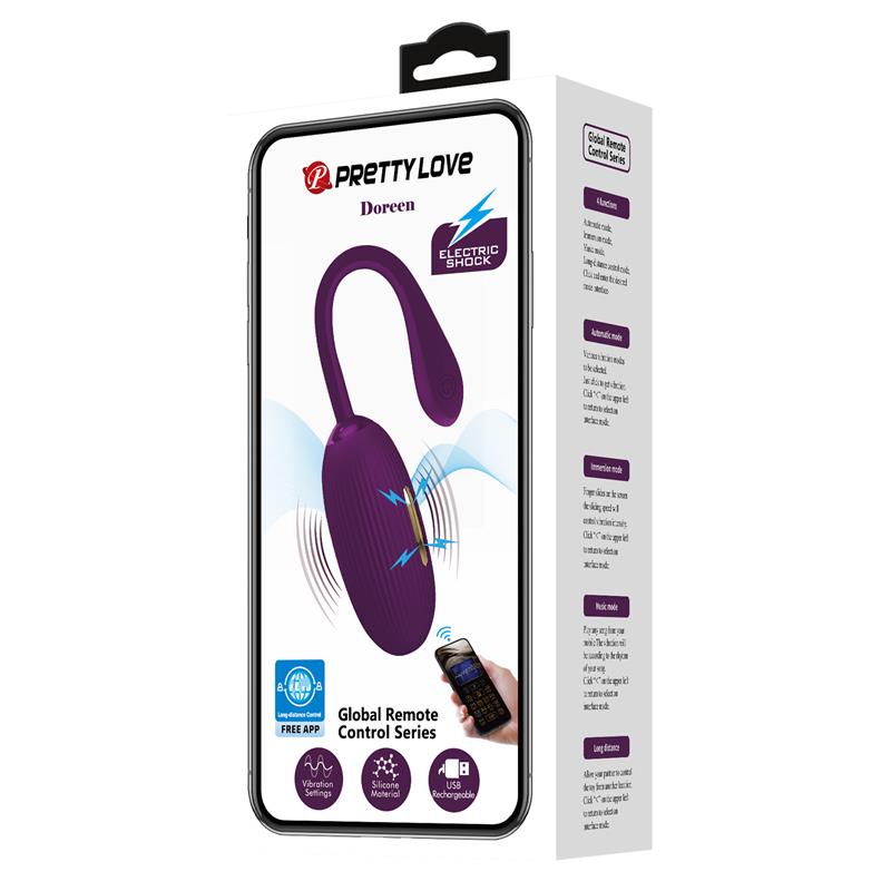 PRETTYLOVE - DOREEN HUEVO VIBRADOR CON ELECTRO SHOCK Y APP