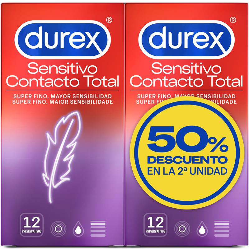 DUREX - DUPLO PRESERVATIVOS SENSITIVO SUPER FINO 2 X 12UD