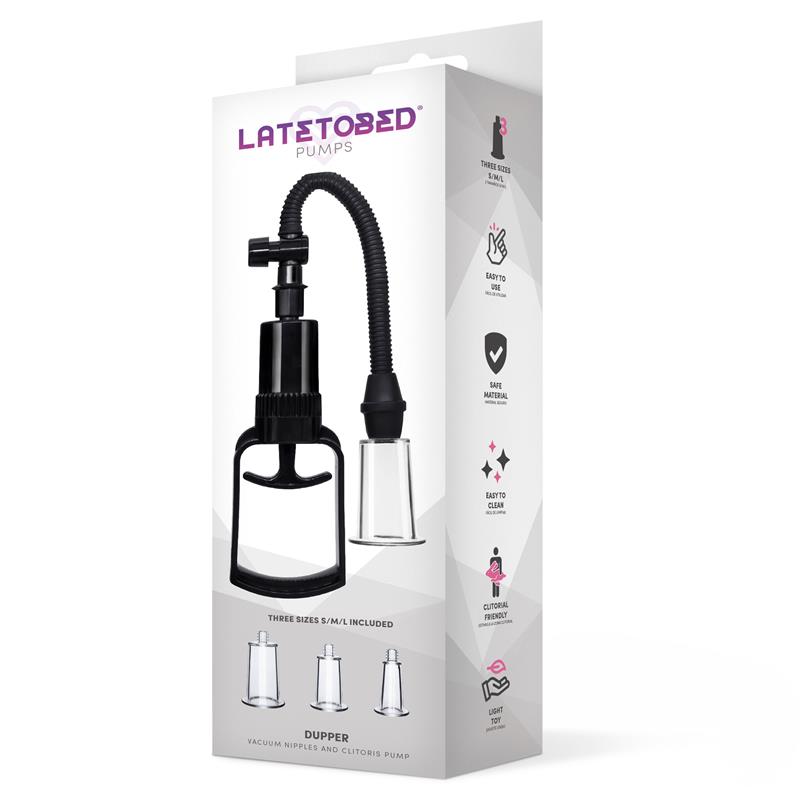 LATETOBED - DUPPER BOMBA MANUAL PARA VAGINA Y PEZONES 3 COPAS