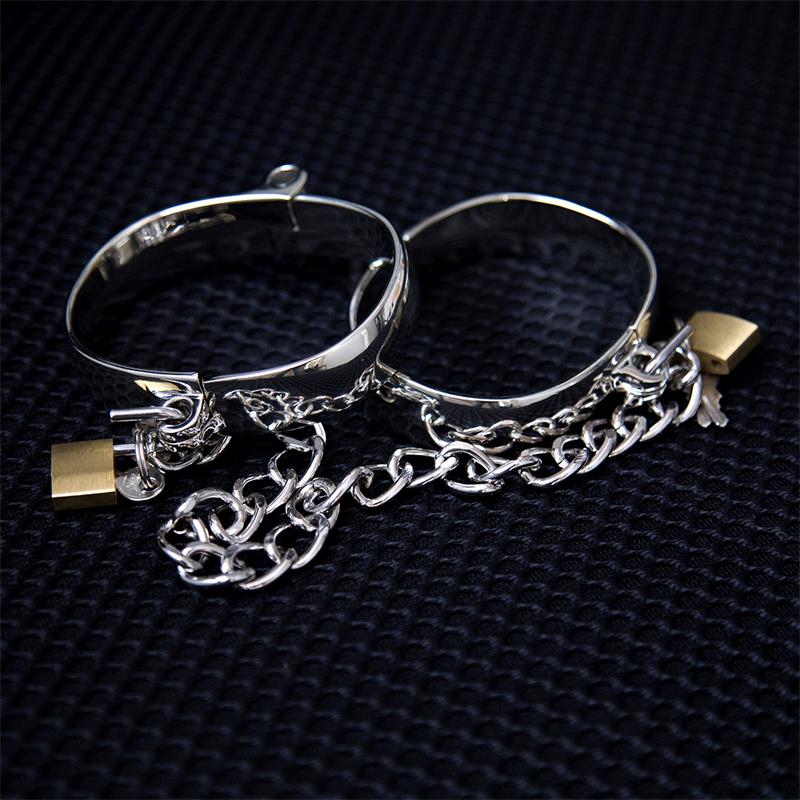 LATETOBED BDSM LINE - ESPOSAS DE METAL PARA TOBILLOS MUJER 8 CM