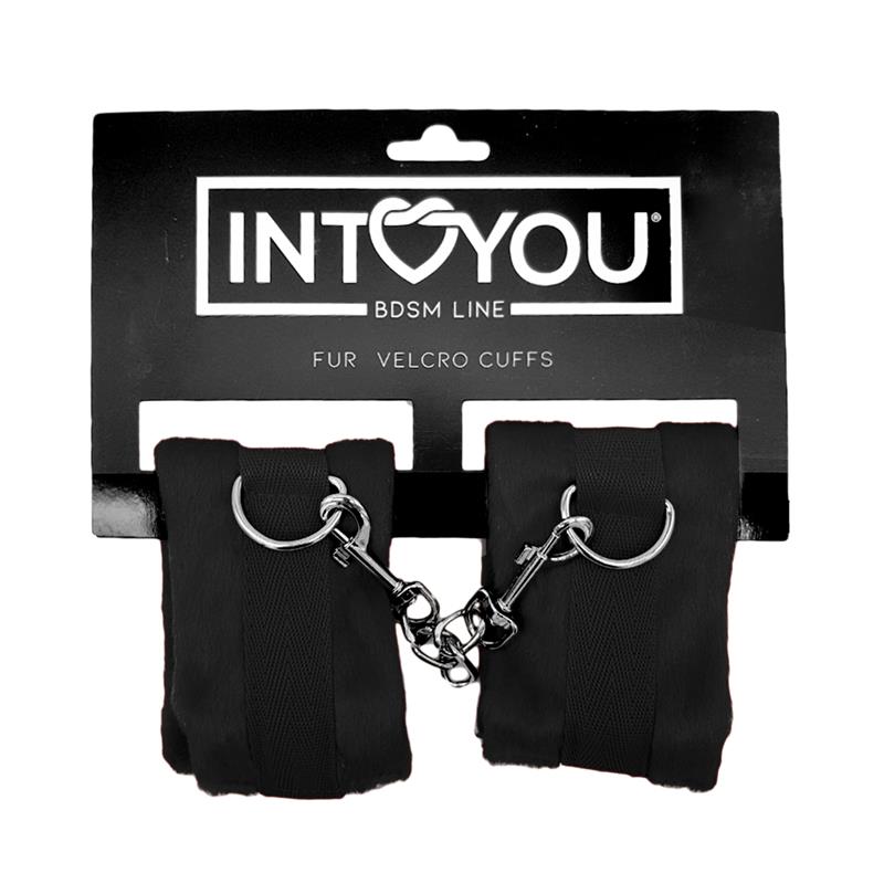 INTOYOU BDSM LINE - ESPOSAS DE TELA CON VELCRO PARA MUÑECAS CON PELO LARGO NEGRO