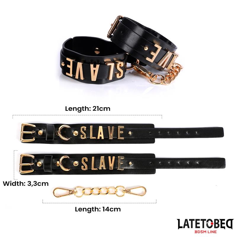 LATETOBED BDSM LINE - ESPOSAS ESLAVE CON CADENA DORADA