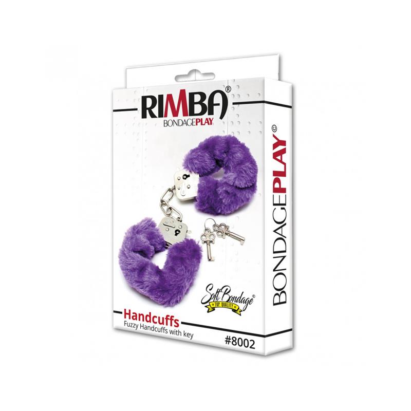 BONDAGE PLAY - ESPOSAS METÁLICAS CON PELO MORADO