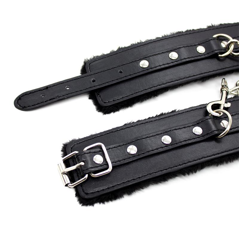 LATETOBED BDSM LINE - ESPOSAS PARA TOBILLOS CON INTERIOR ACOLCHADO 35 CM NEGRO