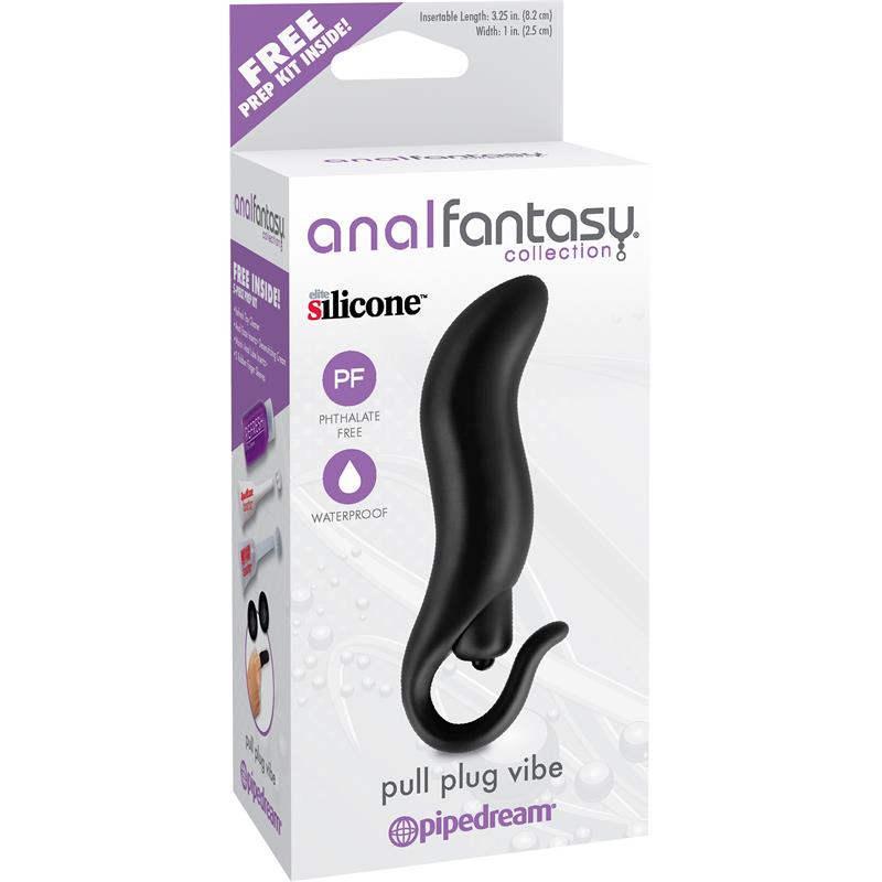 ANAL FANTASY COLLECT. - ESTIMULADOR ANAL CON VIBRACIÓN PULL PLUG VIBE NEGRO