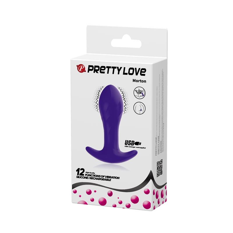 PRETTYLOVE - ESTIMULADOR ANAL CON VIBRACIÓN PÚRPURA