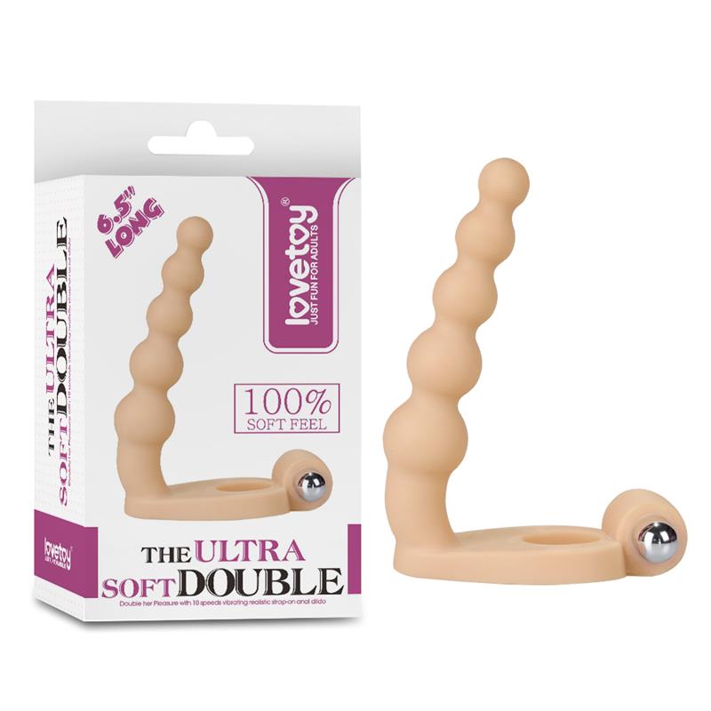 LOVETOY - ESTIMULADOR ANAL THE ULTRA SOFT BEAD 6.5 CON VIBRACIÓN NATURAL