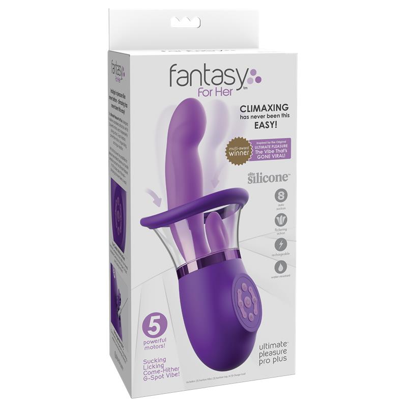 FANTASY FOR HER - ESTIMULADOR CON LENGUA Y SUCCIÓN ULTIMATE PLEASURE PRO PLUS