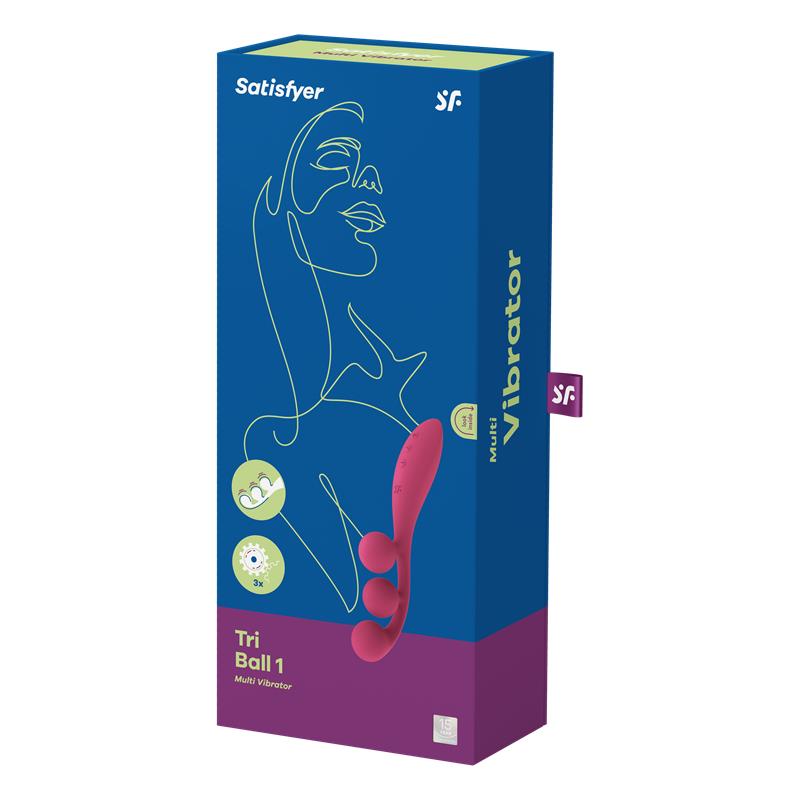SATISFYER - ESTIMULADOR TRI BALL 1 ROJO