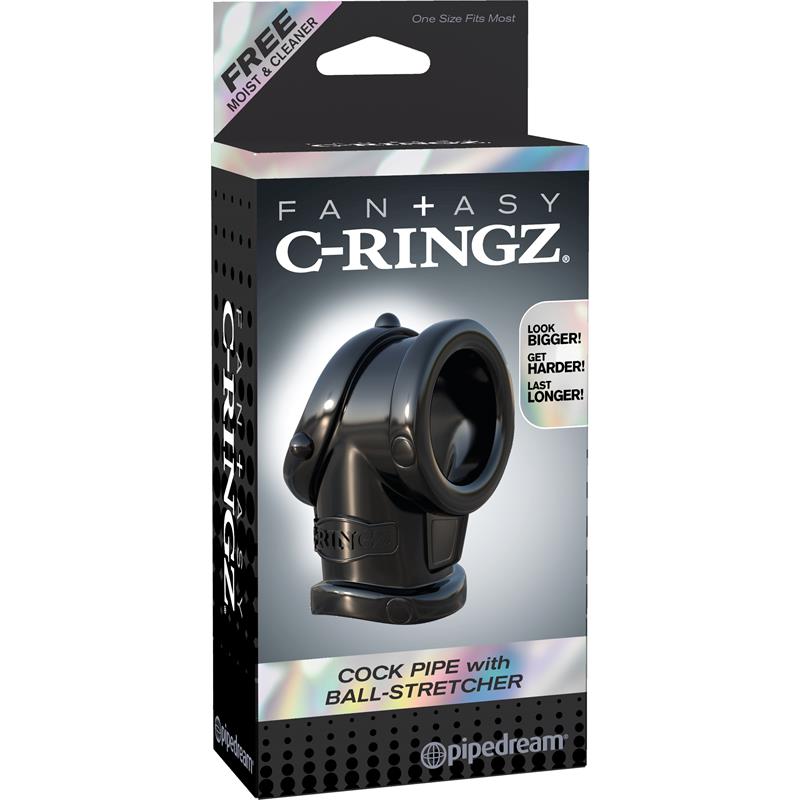 FANTASY C-RINGZ - FANTASY C-RINGZ ANILLO CON BALL-STRECHER COLOR NEGRO