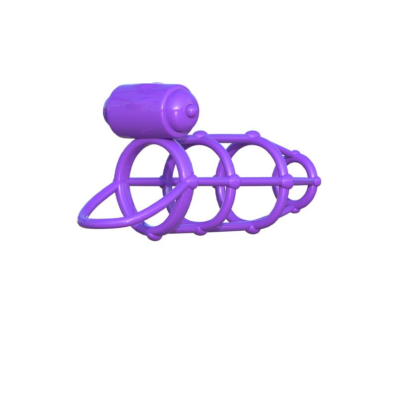 FANTASY C-RINGZ - FANTASY C-RINGZ ANILLO VIBRADOR JAULA DEL CLÍMAX PÚRPURA