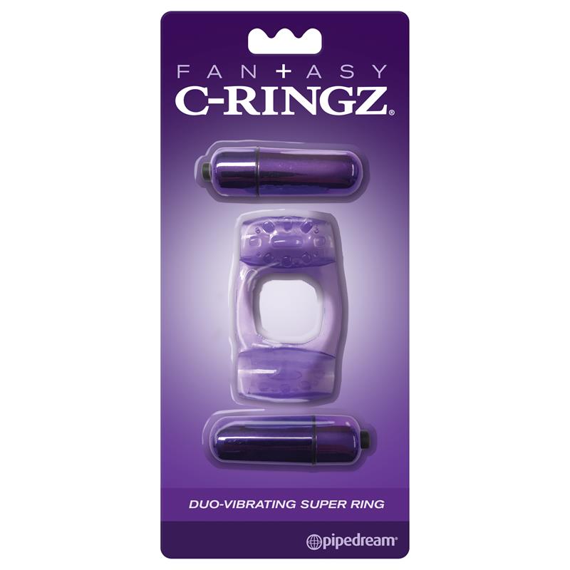 FANTASY C-RINGZ - FANTASY C-RINGZ SUPER ANILLO DOBLE VIBRACIÓN PÚRPURA