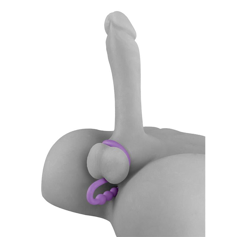 FETISH FANTASY ELITE - FETISH FANTASY ELITE PERLAS ANALES CON ANILLO TESTICULAR PÚRPURA
