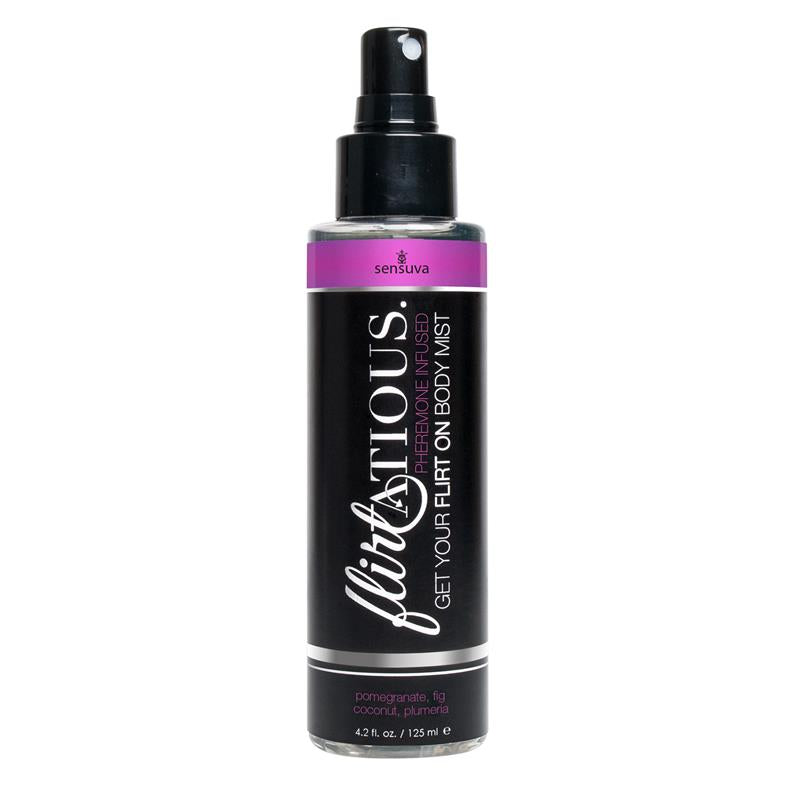 SENSUVA - FLIRTATIOUS BRUMA CORPORAL CON FEROMONAS GRANADA, COCO Y PLUMERIA 125 ML