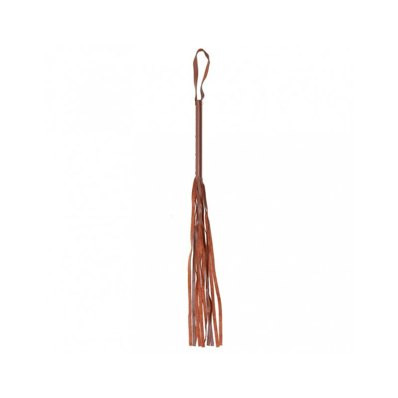 BONDAGE PLAY - FLOGGER CUERO MARRÓN 62CM