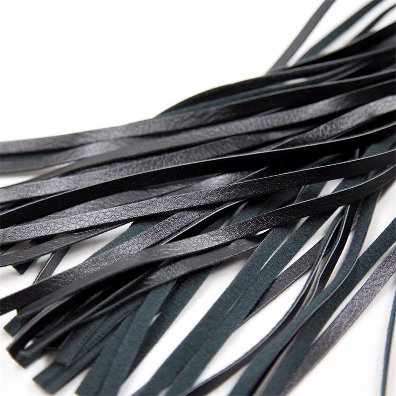 LATETOBED BDSM LINE - FLOGGER PATRON DE DIAMANTE Y MANGO DE METAL 39 CM ROJO