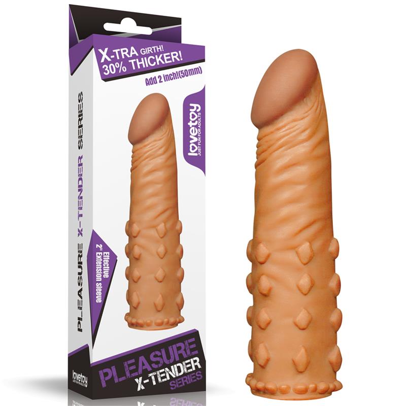 LOVETOY - FUNDA PARA EL PENE ADD 2 PLEASURE X TENDER MARRÓN