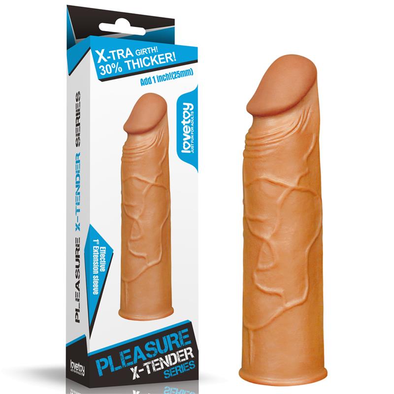 LOVETOY - FUNDA PARA EL PENE PLEASURE X TENDER MARRÓN