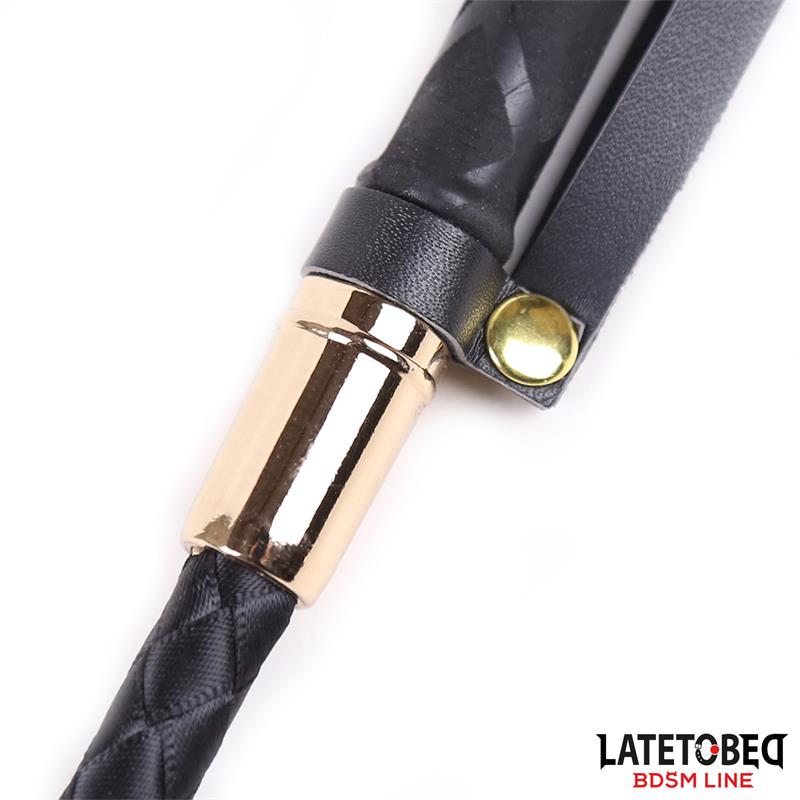 LATETOBED BDSM LINE - FUSTA CLÁSICA NEGRO Y DORADO 55 CM