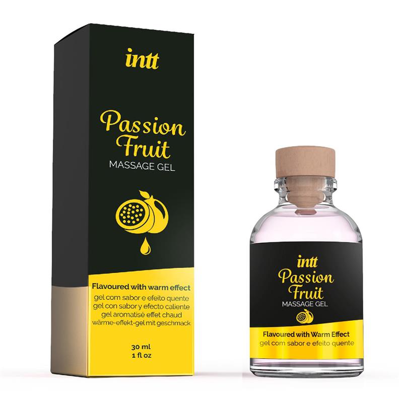 INTT - GEL DE MASAJE EFECTO CALOR FRUTA DE LA PASIÓN 30 ML