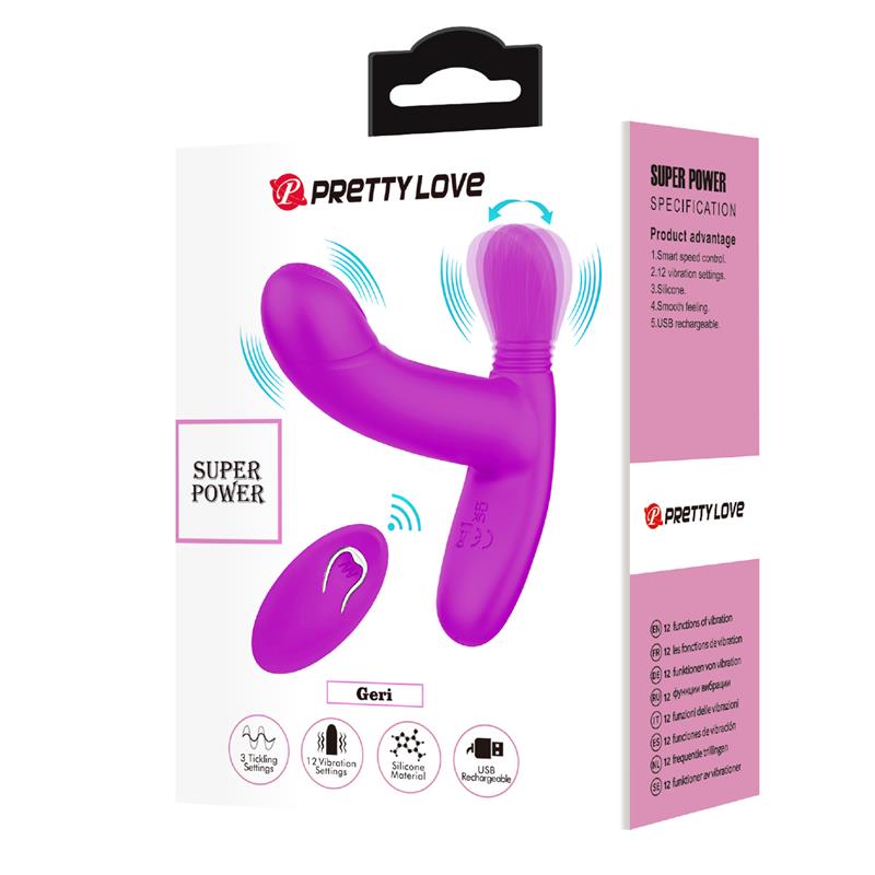 PRETTYLOVE - GERI ESTIMULADOR CON VIBRACIÓN Y LICKING CON CONTROL REMOTO